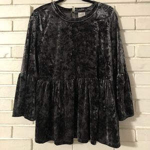 Cupio Velvet 3/4 Sleeve Blouse